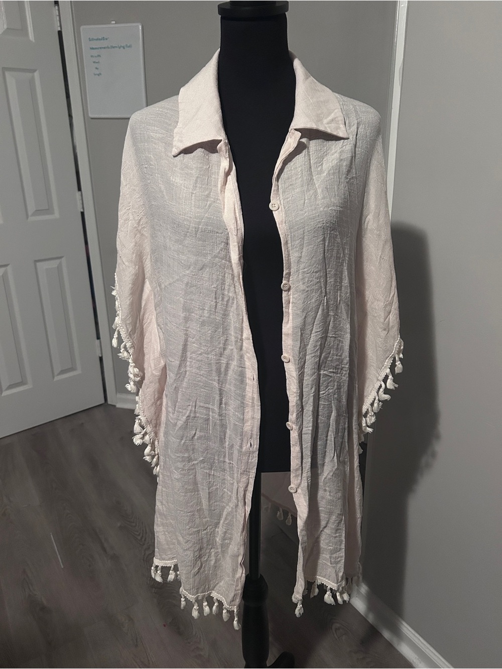 GOMORN Ivory Tassel Kimono Cover Up | Boho Beachy Lightweight Layer